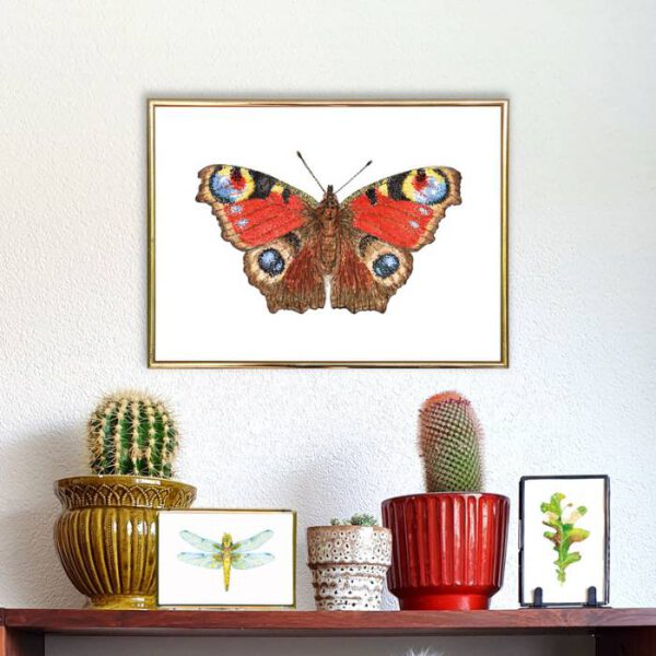 Dagpauwoog vlinder poster sfeer